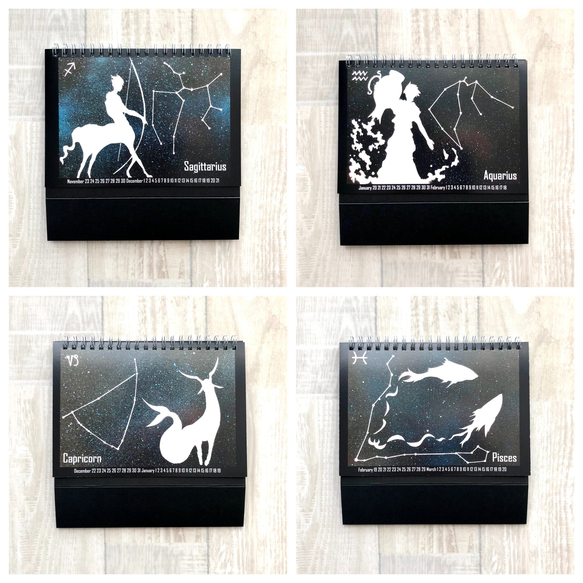 黄道十二宮 12星座の「星座めくり」卓上カレンダー | AKI SPRAY PAINT