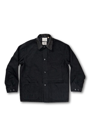 FULLCOUNT×GDC Leather Collar Denim Chore Jacket BLACK GFC2001