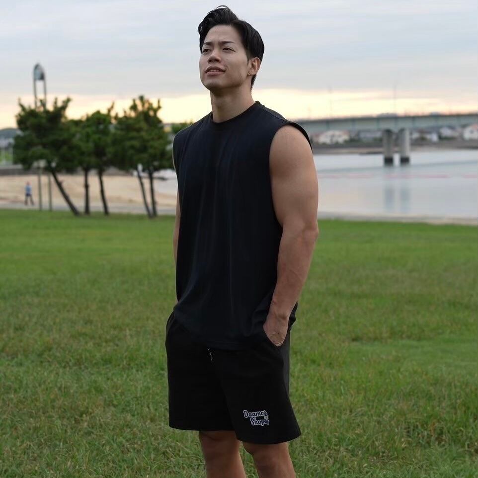 コットン ハーフパンツ【ブラック】《S-2XL》 | Daamas Shop