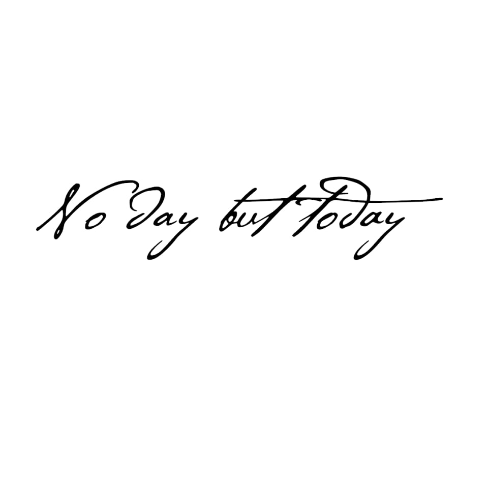 ウォールステッカー 名言 No day but today 黒 光沢 Rent レント