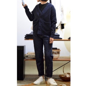 Simva113-0032NV 裏起毛スエットBaseball カーディガン NAVY