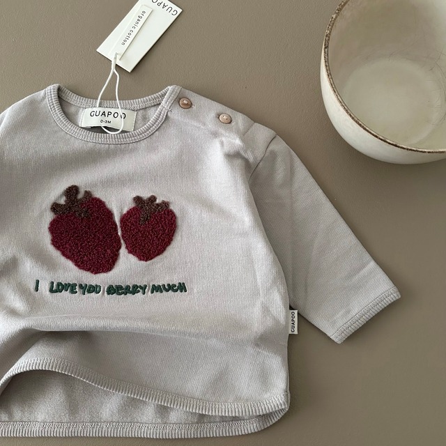 【GUAPOO】SWEATSHIRT I LOVE YOU BERRY MUCH