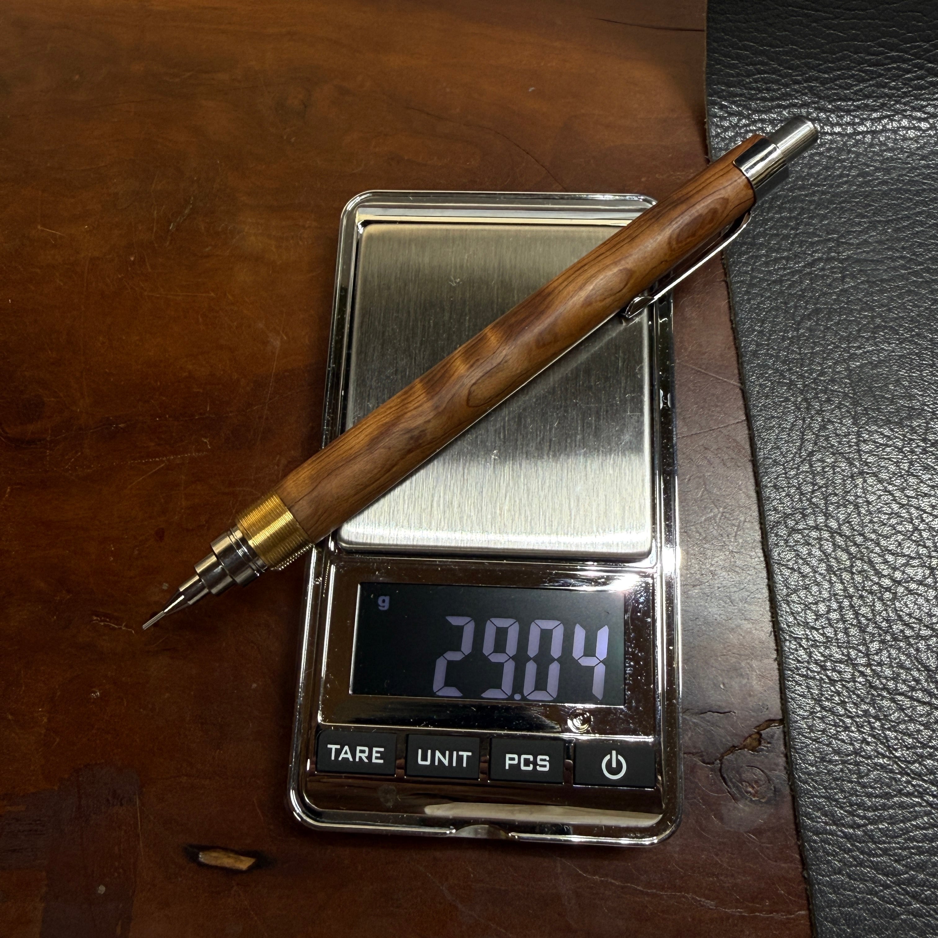 807屋久杉油木トラ杢 超低重心 挽き目 真鍮 | handwood