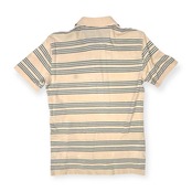 Brooks Brothers ブルックスブラザーズ slim fit ボーダー 鹿の子 半袖 ポロシャツ S /ベージュ/メンズ