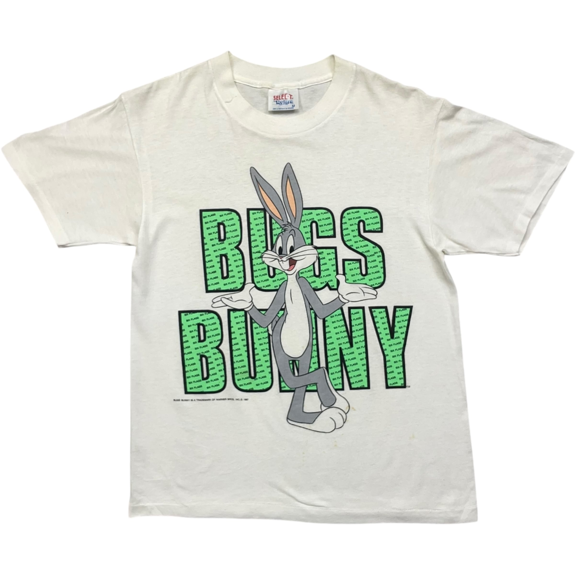 《M》 Tee Jays キャラTシャツ フロントプリント BUGS BUNNY バッグスバニー シングルステッチ USA製 80年代 vintage no.7739