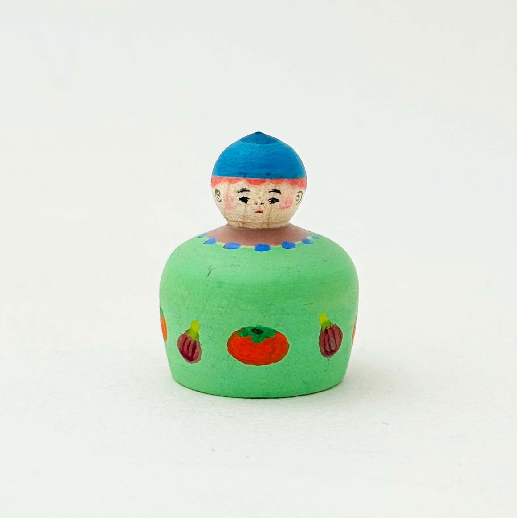 新型フルーツこけし / 笹原綾工人（緑）