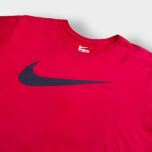 【NIKE】2XL ビッグサイズ Tシャツ ビッグロゴ Swoosh スウッシュ ナイキ レッド 半袖 US古着