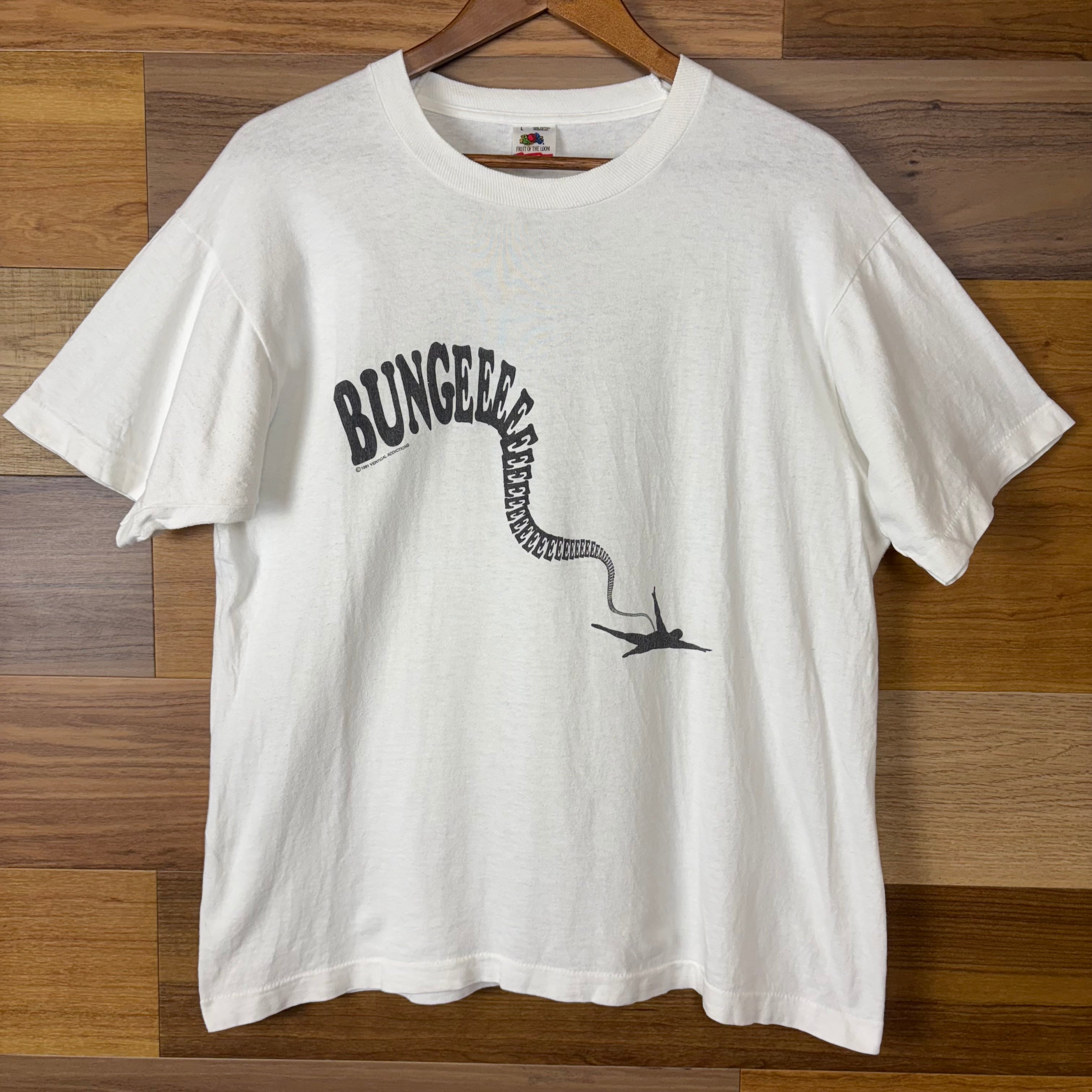 USA製 90s BUNGEE バンジージャンプ グラフィックアート デザイン T-sh