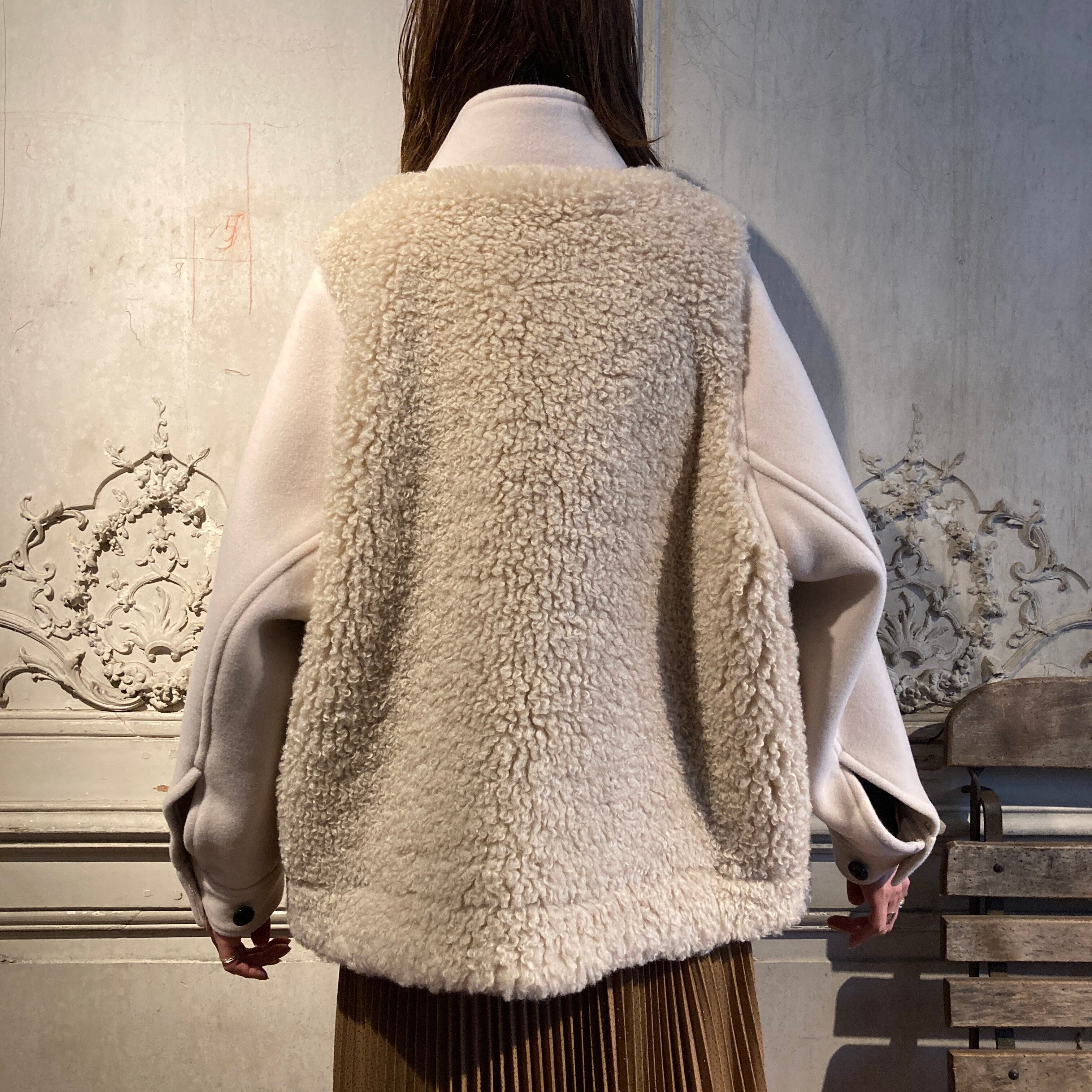 HYKE【ハイク】DOUBLE FACE FAUX SHEARLING DUFFEL JACKET (17549