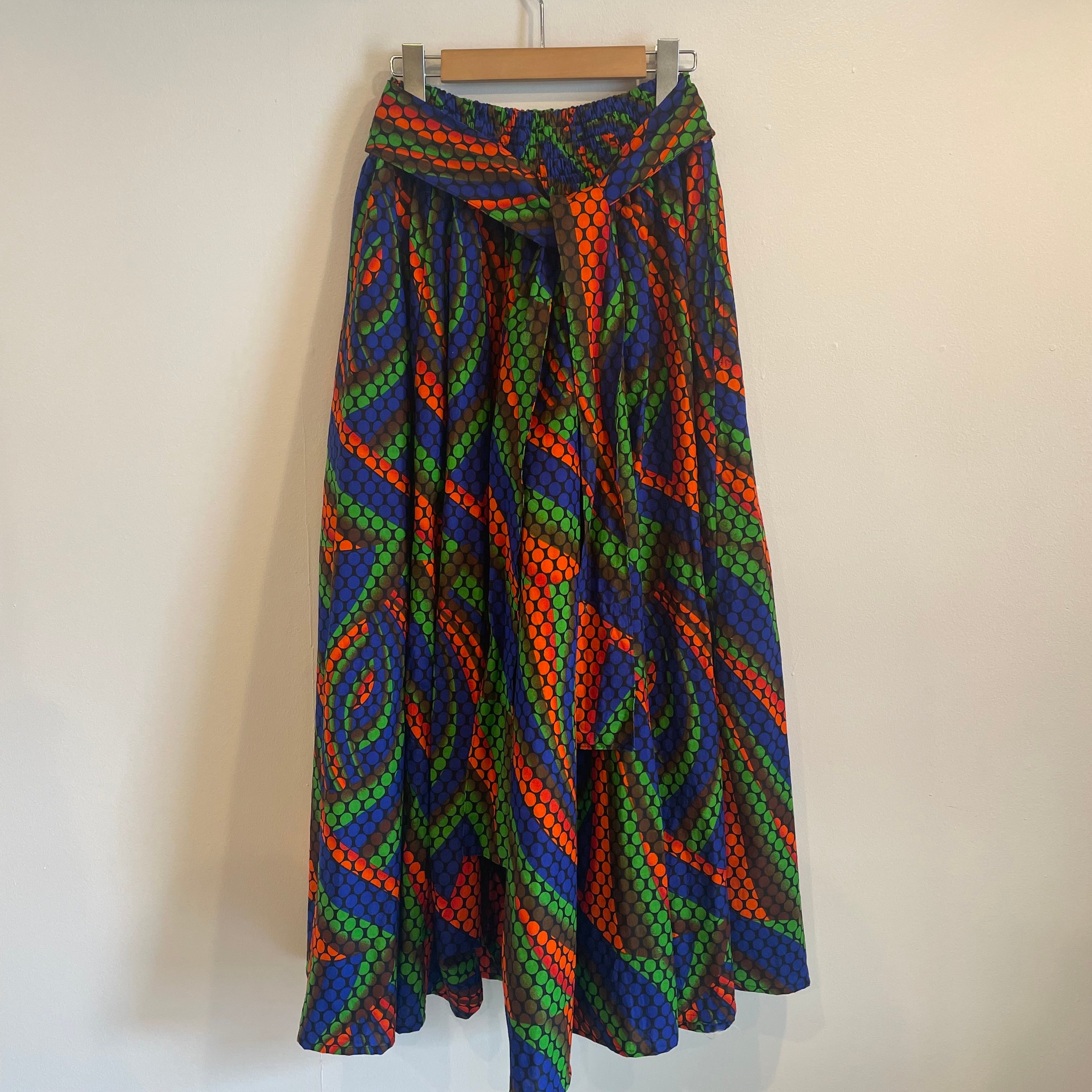 アフリカンバティック マキシスカート | Monique vintagestore アフリカンバティック マキシスカート | Monique vintagestore