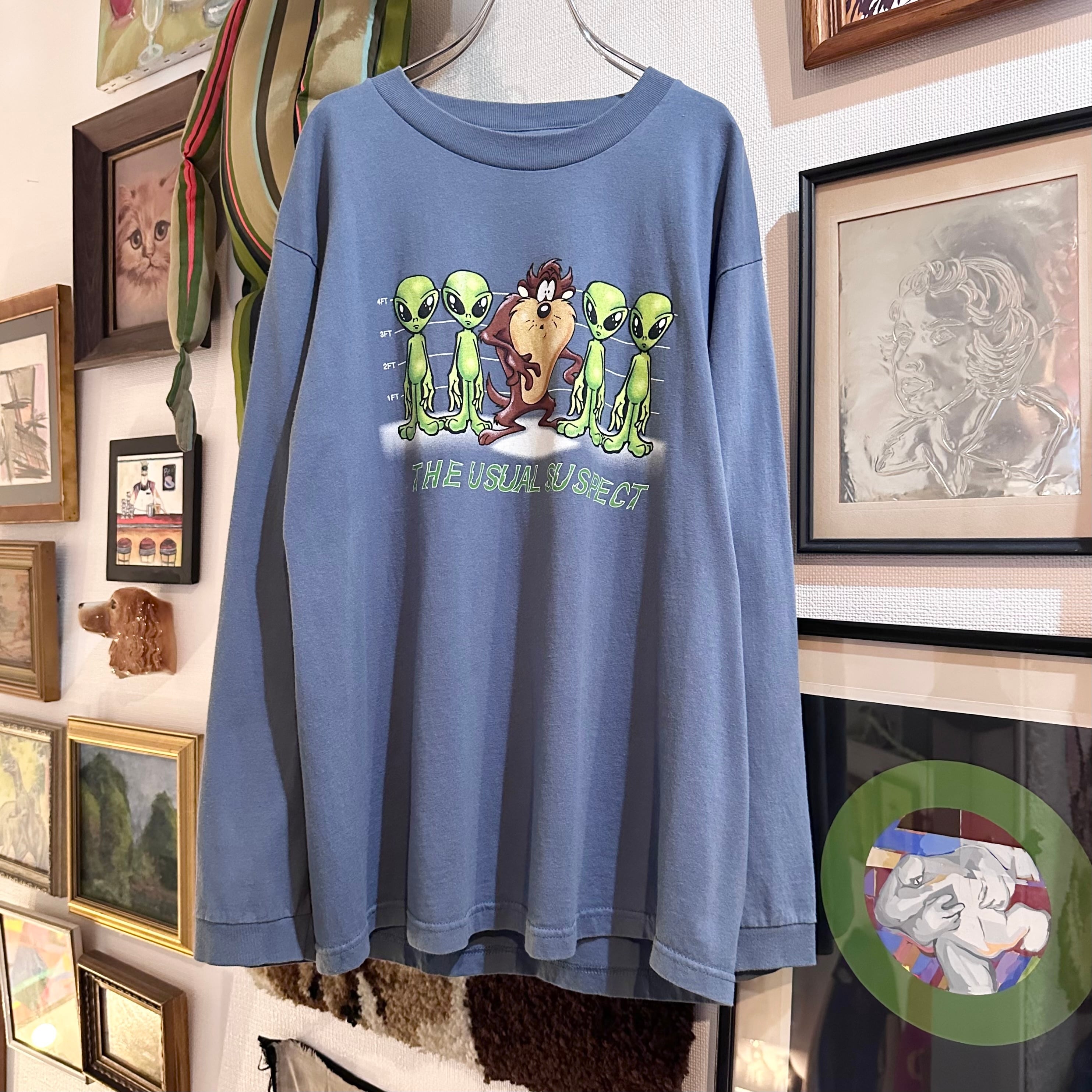 90's ユージュアルサスペクツ 映画 パロディ Tシャツ ロンT KU 90's ユージュアルサスペクツ 映画 パロディ Tシャツ ロンT KU
