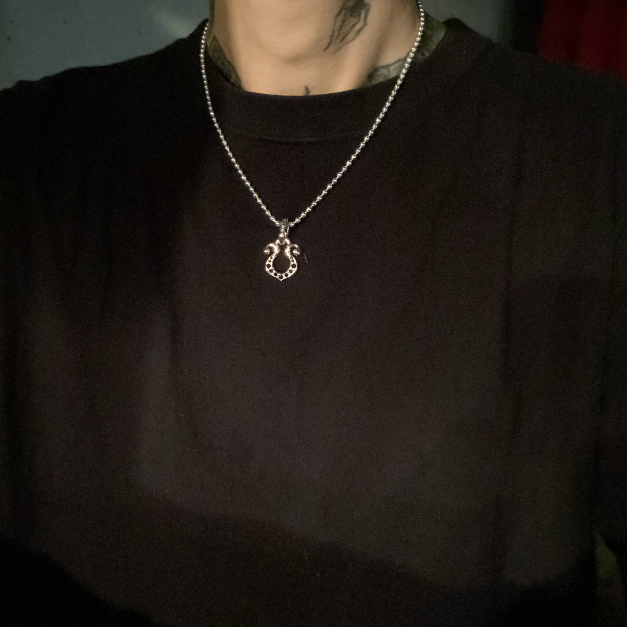 RHYTHMIC HORSESHOE with CUBIC ZIRCONIA PENDANT / リズミックホースシュー・キュービックジルコニアペンダント