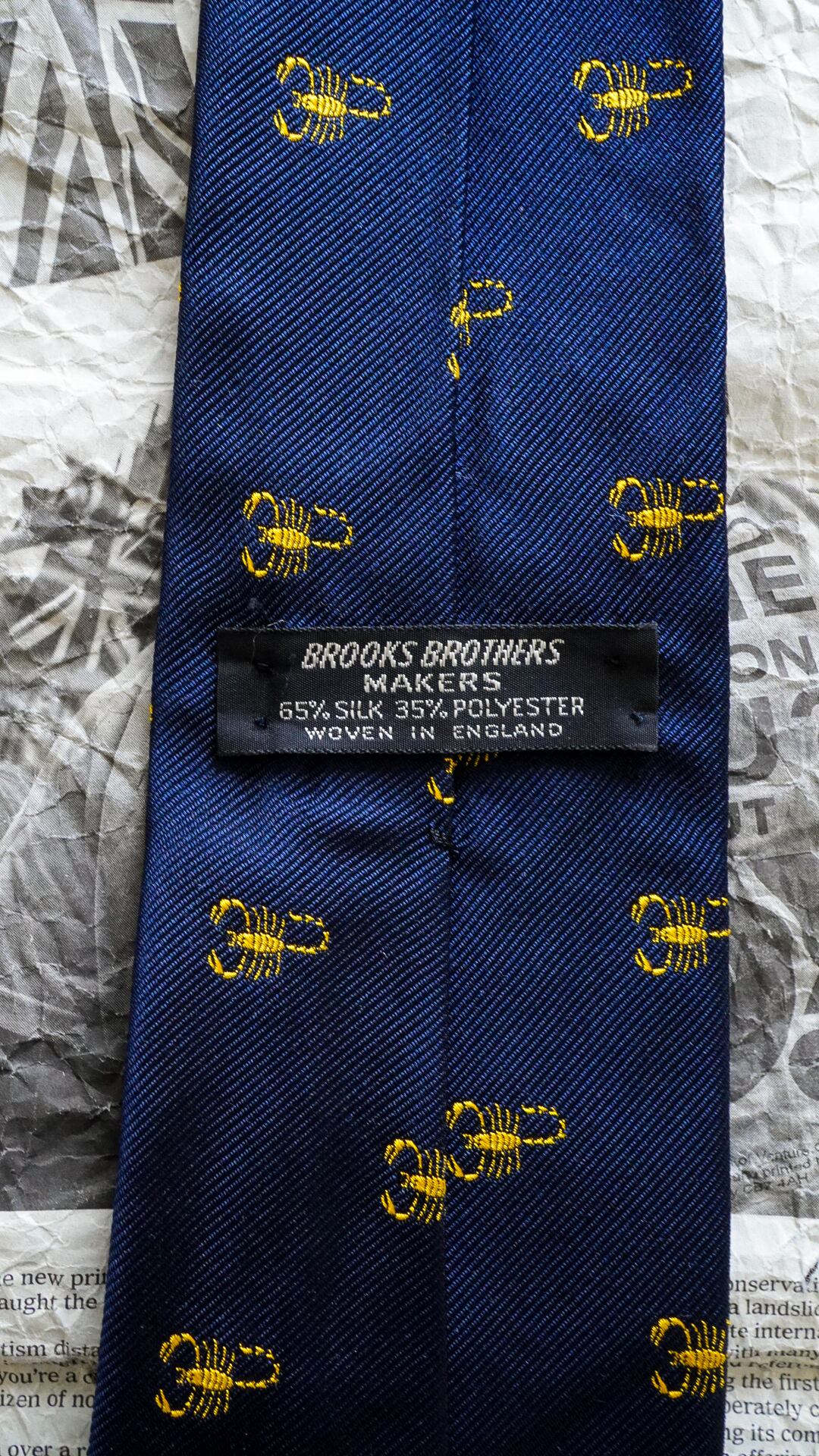 1960s】BROOKS BROTHERS ブルックスブラザーズ さそり座柄 ネクタイ