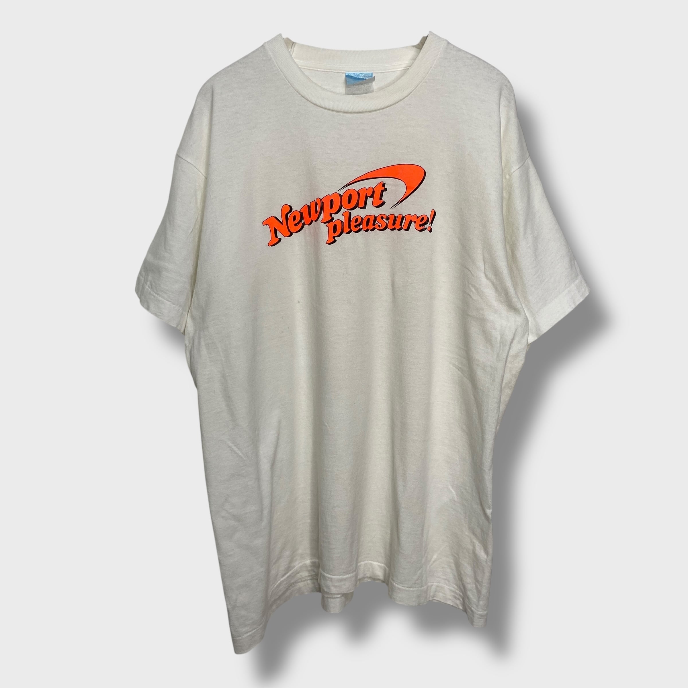 90s Newport ニューポート タバコ銘柄 プリントTシャツ ホワイト L