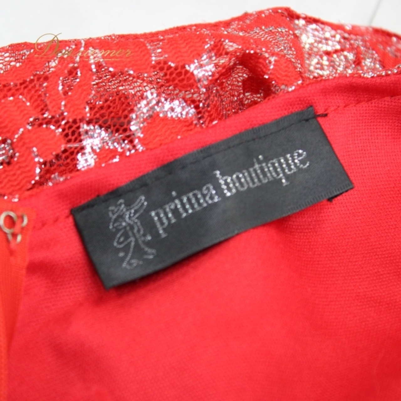 社交ダンス 衣装 スタンダード ドレス ワンピース パーティ衣装 prima boutique プリマブティック 赤 レッド系 シルバー系 花柄 レース パーティードレス フォーマルドレス 大人用 着やすい おしゃれ 上品 シック デザイン 伸縮性あり コスチューム カジュアル ショー ダンスパフォーマンス レディース 服装 ファッション