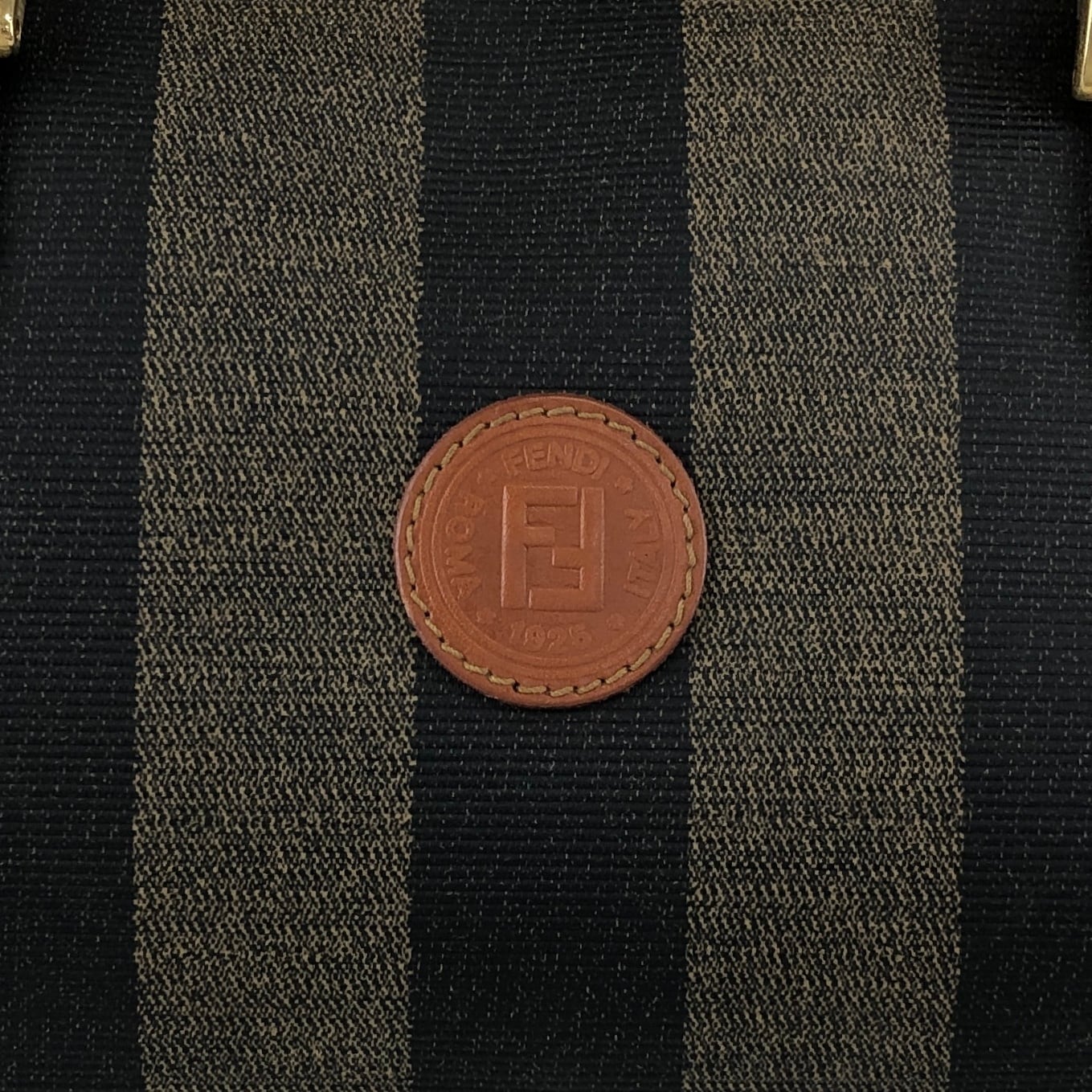 FENDI フェンディ ペカン ハンドバッグ ブラウン PVCレザー ミニ