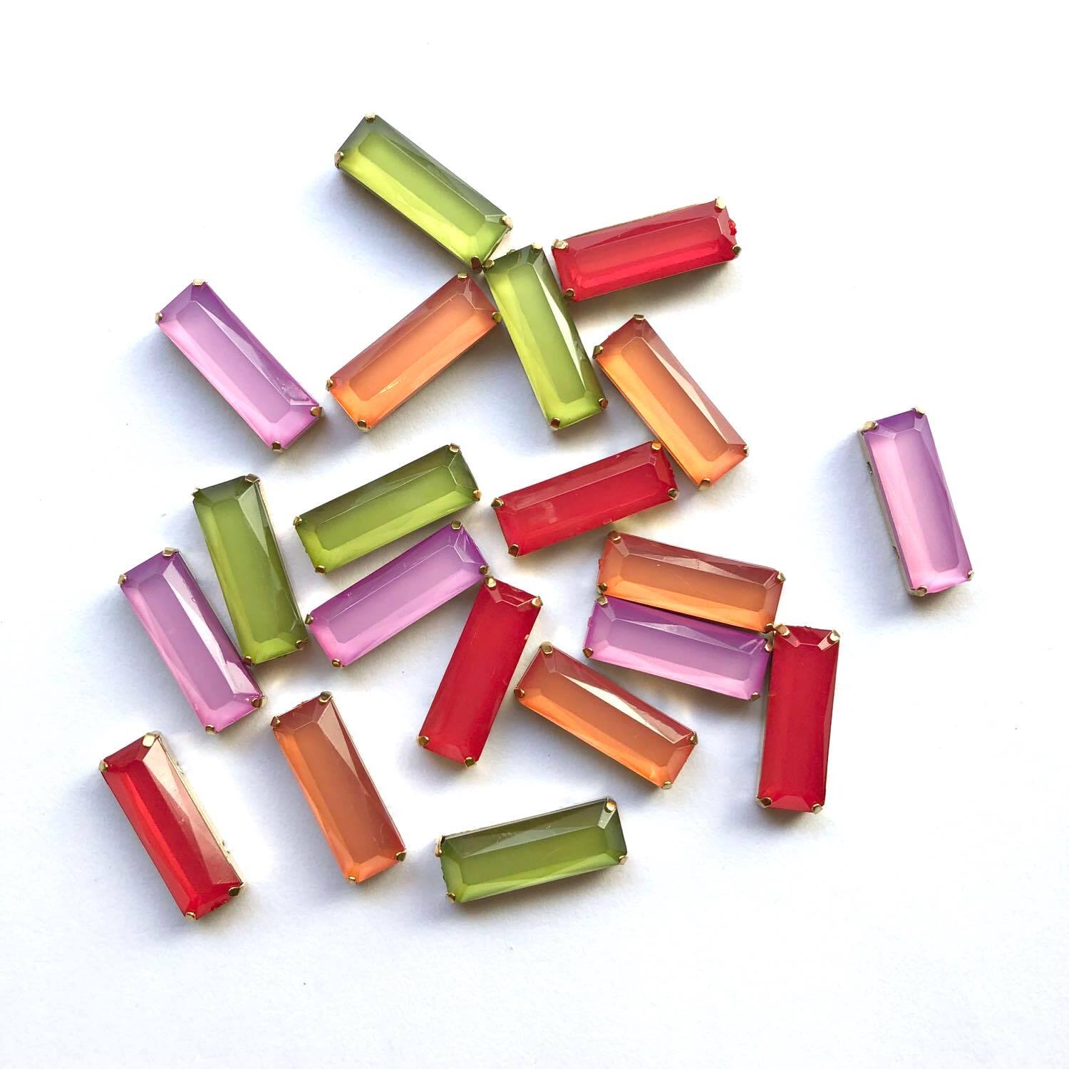 再入荷〉宝石風長方形カボション（20mm） | Dua-アクセサリーパーツ