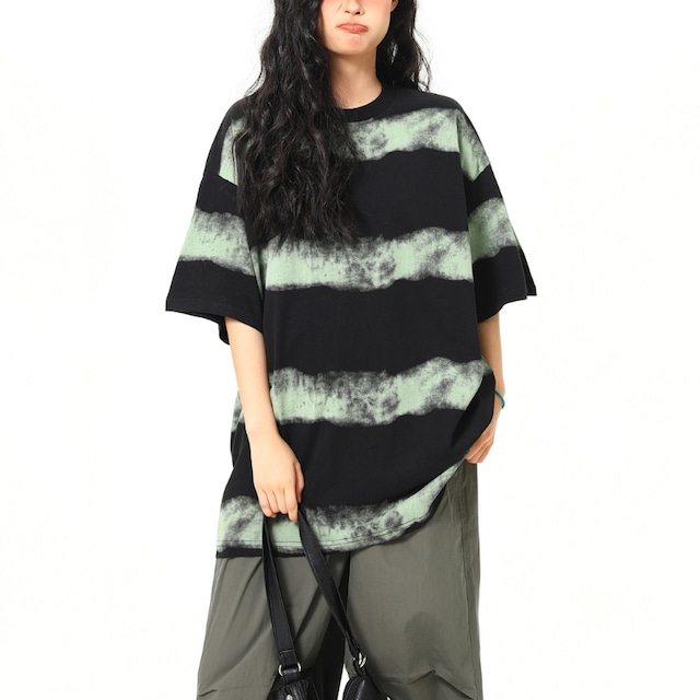 green border vintage short sleeve tee　グリーンボーダーヴィンテージ半袖ティー　J0840
