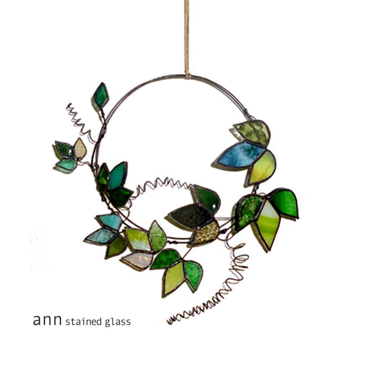 ステンドグラス クリスマスリース ステンドグラス】クリスマスリース 1点限定 リース Atelier 108 通販