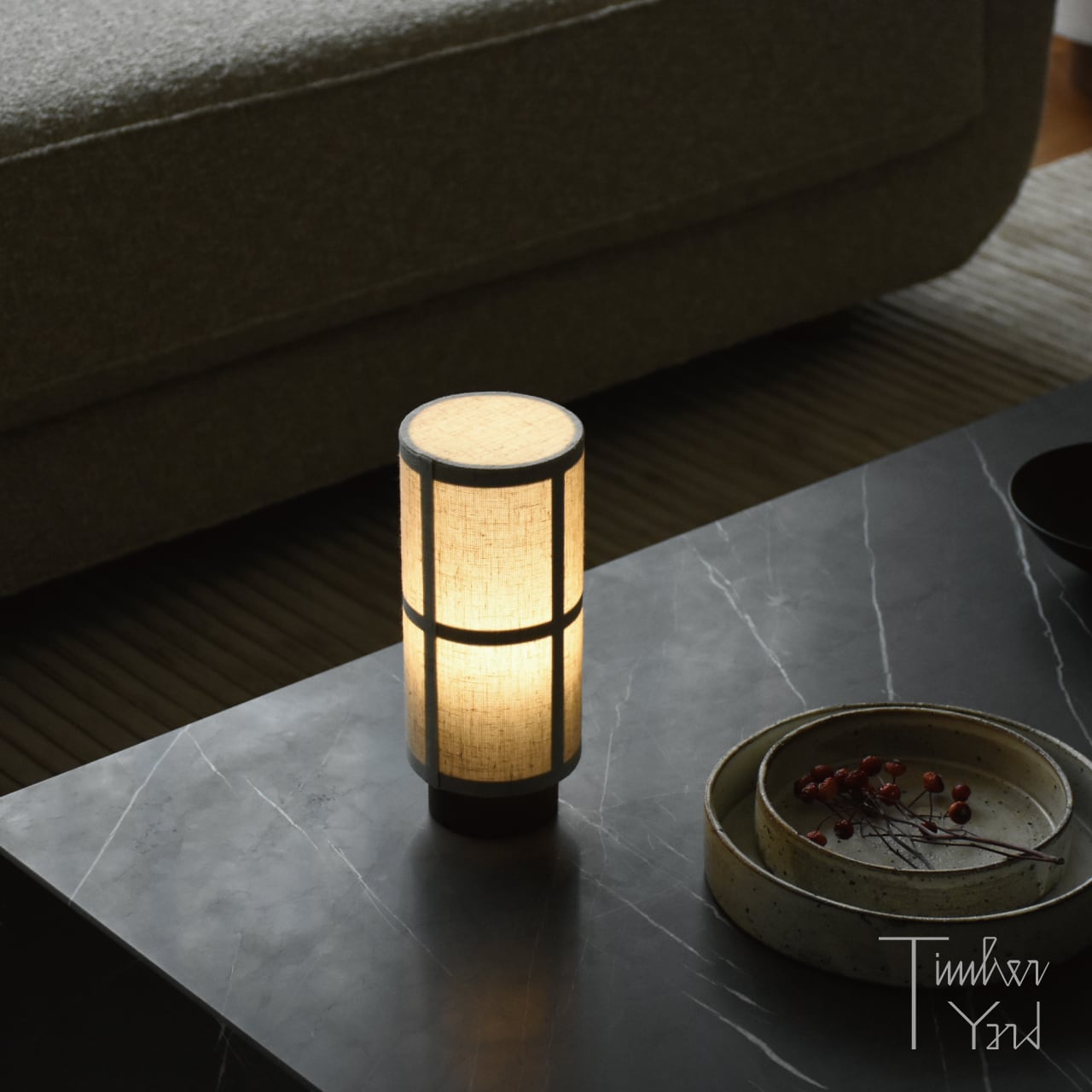 即納可】Hashira Table Lamp Portable / Raw / ハシラテーブルランプ