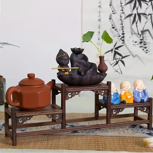 ディスプレイラック 木製 コレクションラック リビング デスク 置物 レトロ ヴィンテージ おしゃれ 北欧