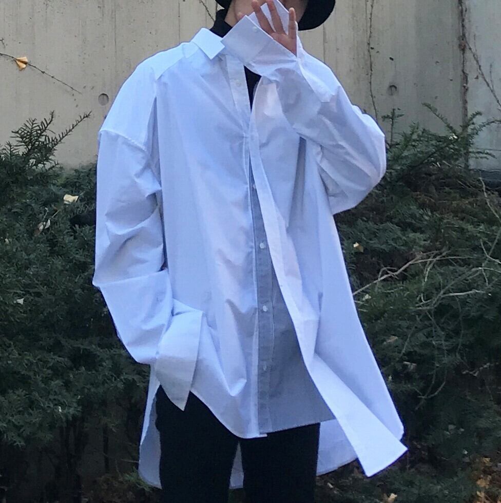 全1色 シャツ トップス 無地 カジュアル 長袖 おしゃれ