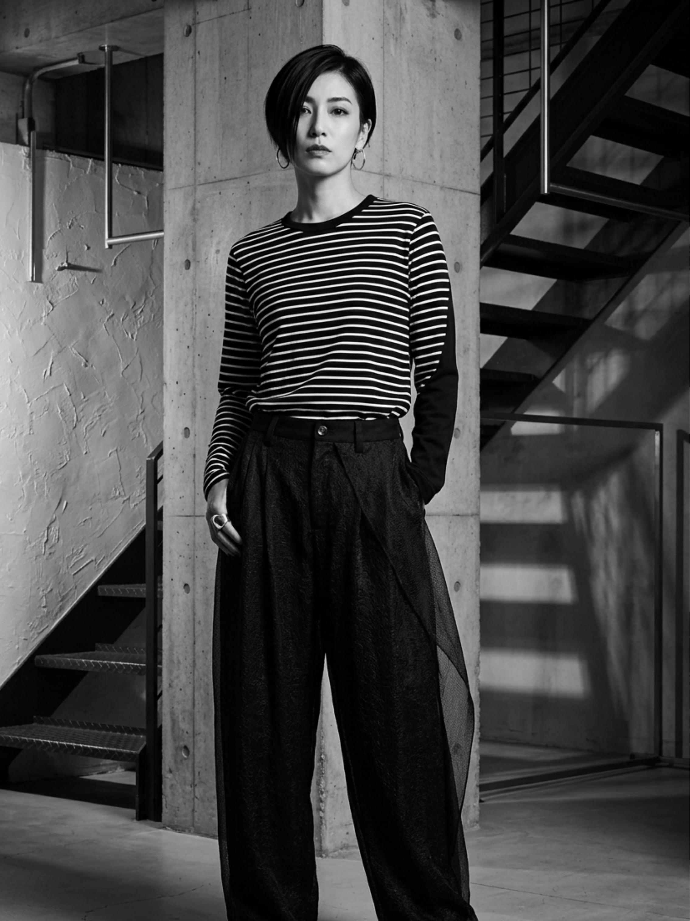 アーカイブ Kasane pants black