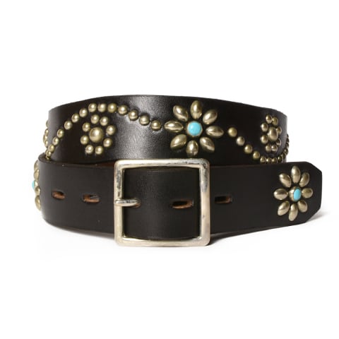 HTC Belt #25th 1Point End Flower Turquoise 0.75 | Awesome