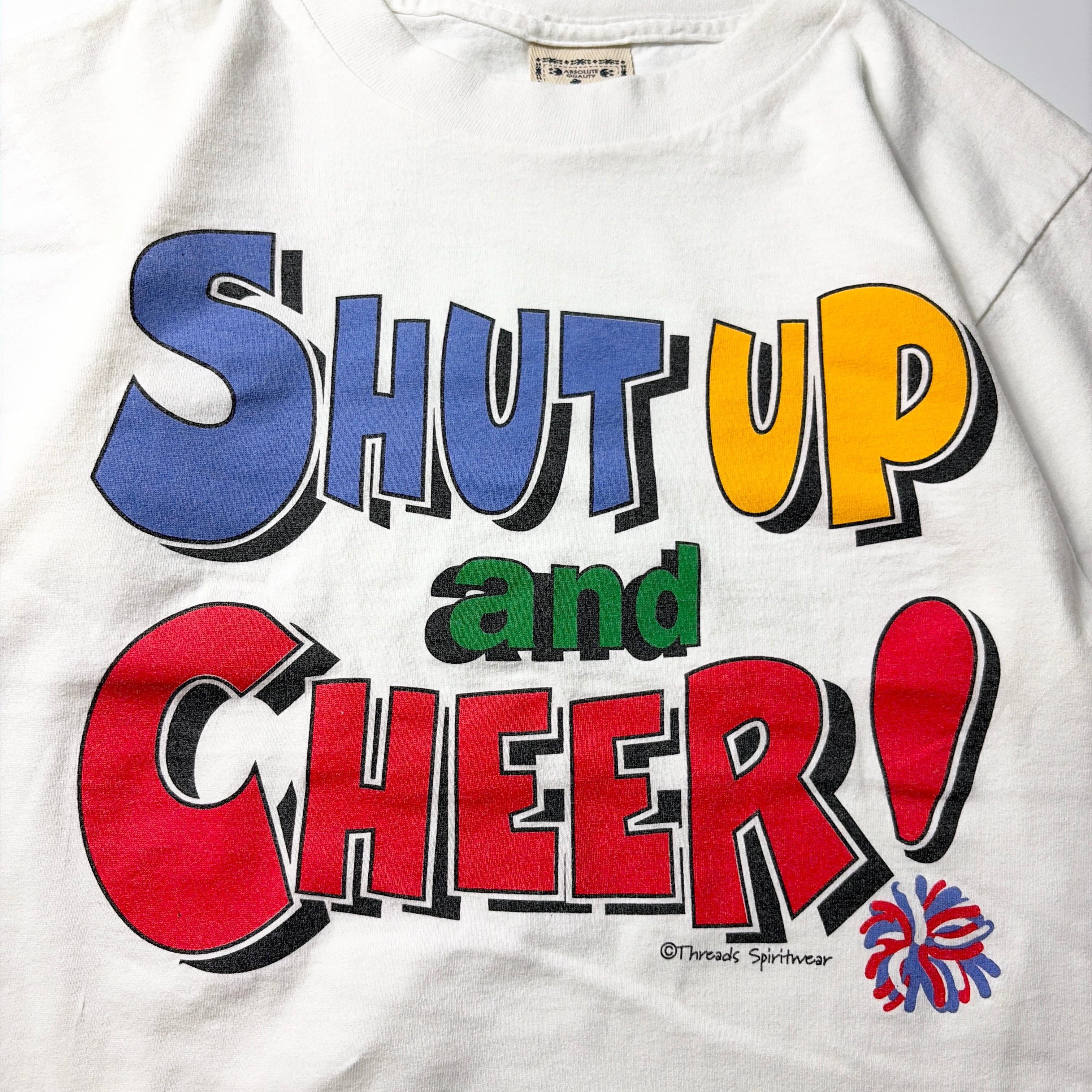 90s Shut Up and Cheer Graphic T-Shirt USA Made Vintage Tee