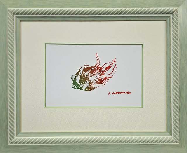 Specimens of Memory No.4 Dragon fruit」 植村友哉 紙、アクリル