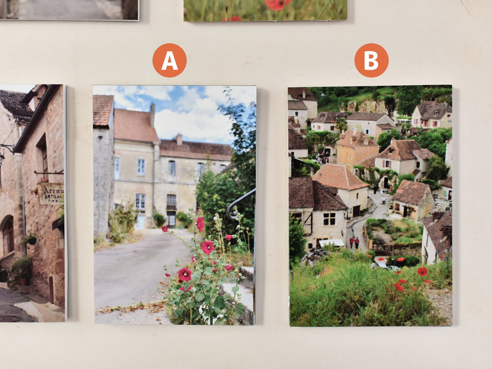＜セット商品（2）＞2021年「フランスの小さな村」ポストカードカレンダー + 壁フォト2枚のセット