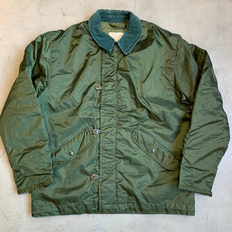 70's EXTREME COLD WEATHER IMPERMEABLE ALPHA社 ナイロンデッキジャケット オリーブ  DLA100-79-C-0278 フローティングライナー MEDIUM 希少 ヴィンテージ BA-1259 RM1628H agito  vintage