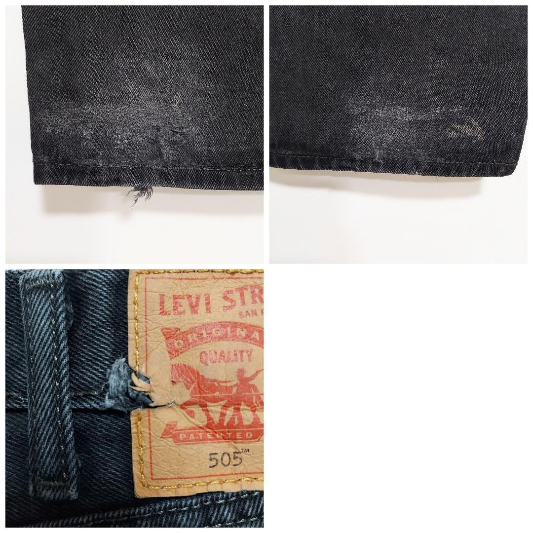 W38 Levi's リーバイス505 ブラックデニム バギーパンツ ルーズ W38 Levi's リーバイス505 ブラックデニム バギーパンツ ルーズ