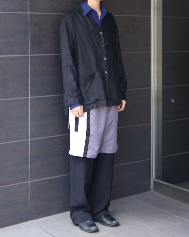 Waist string Wide straight slacks
