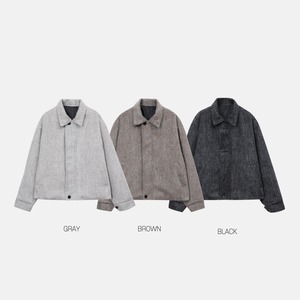 Premium Mohair Wool half coat(3color）