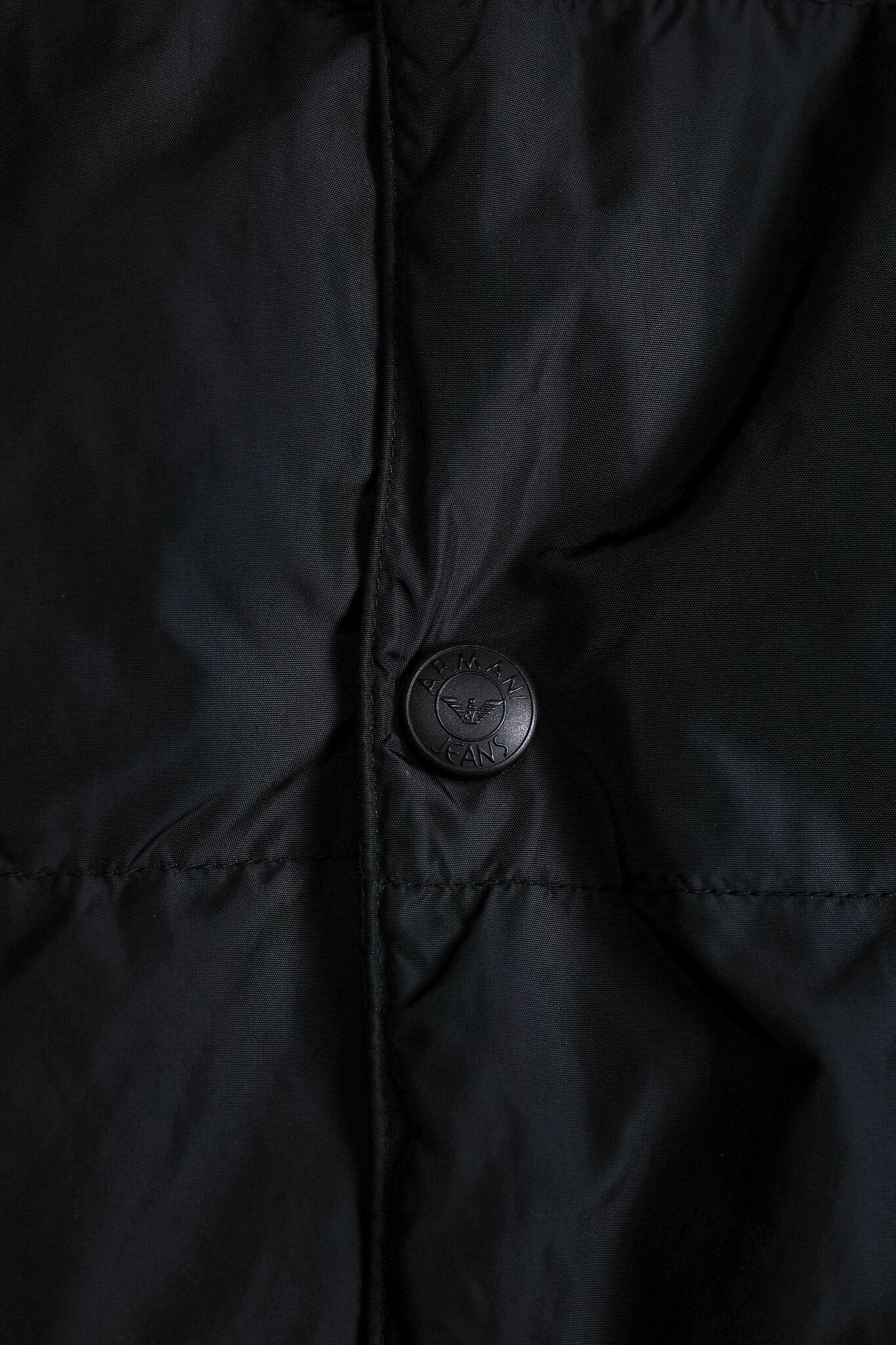 Around 2000's] “ARMANI JEANS” Nylon Down Trucker Jacket （Made by