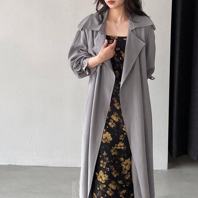 【outer】ロングトレンチコート Q8280