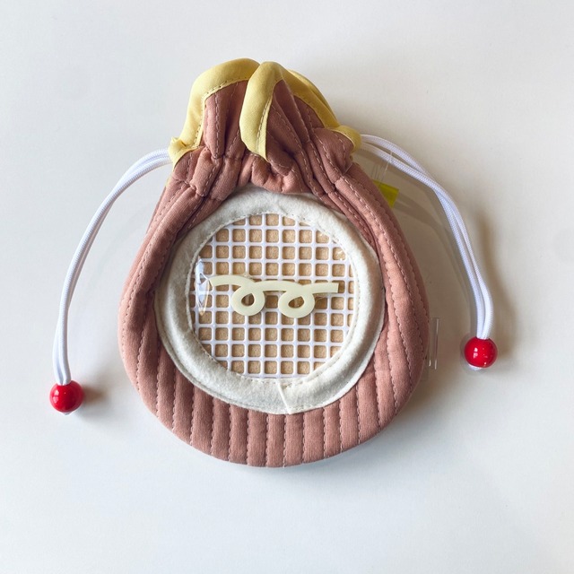 Mini kinchaku pink white