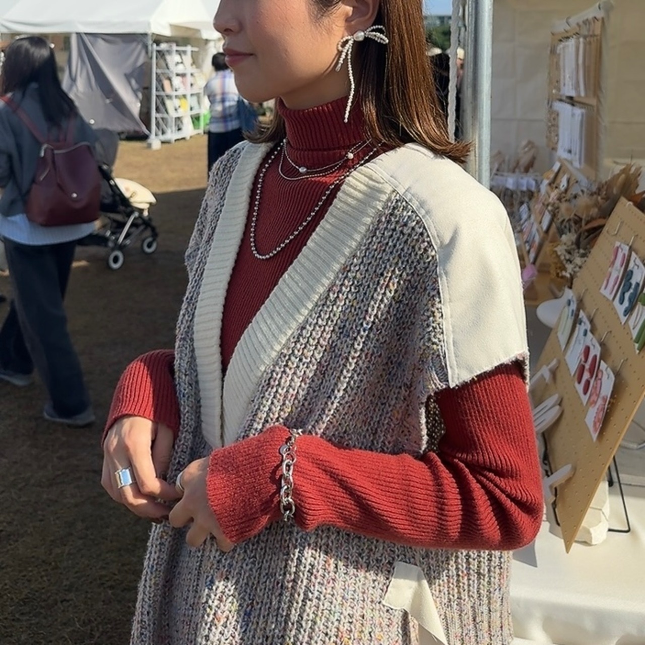 ［2way］ボールチェーン　ロングネックレス ［SSN010］