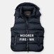 MOORER FIRE - WK ムーレー ファイヤー テクニカルファブリック ダウンベスト パーカー 紺 ネイビー系 50 / J&NREUSE メンズ アウター
