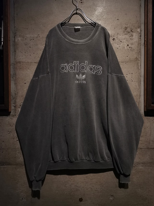 【Caka】"80〜90's" "adidas" Good Fade Vintage Loose Sweat Shirt