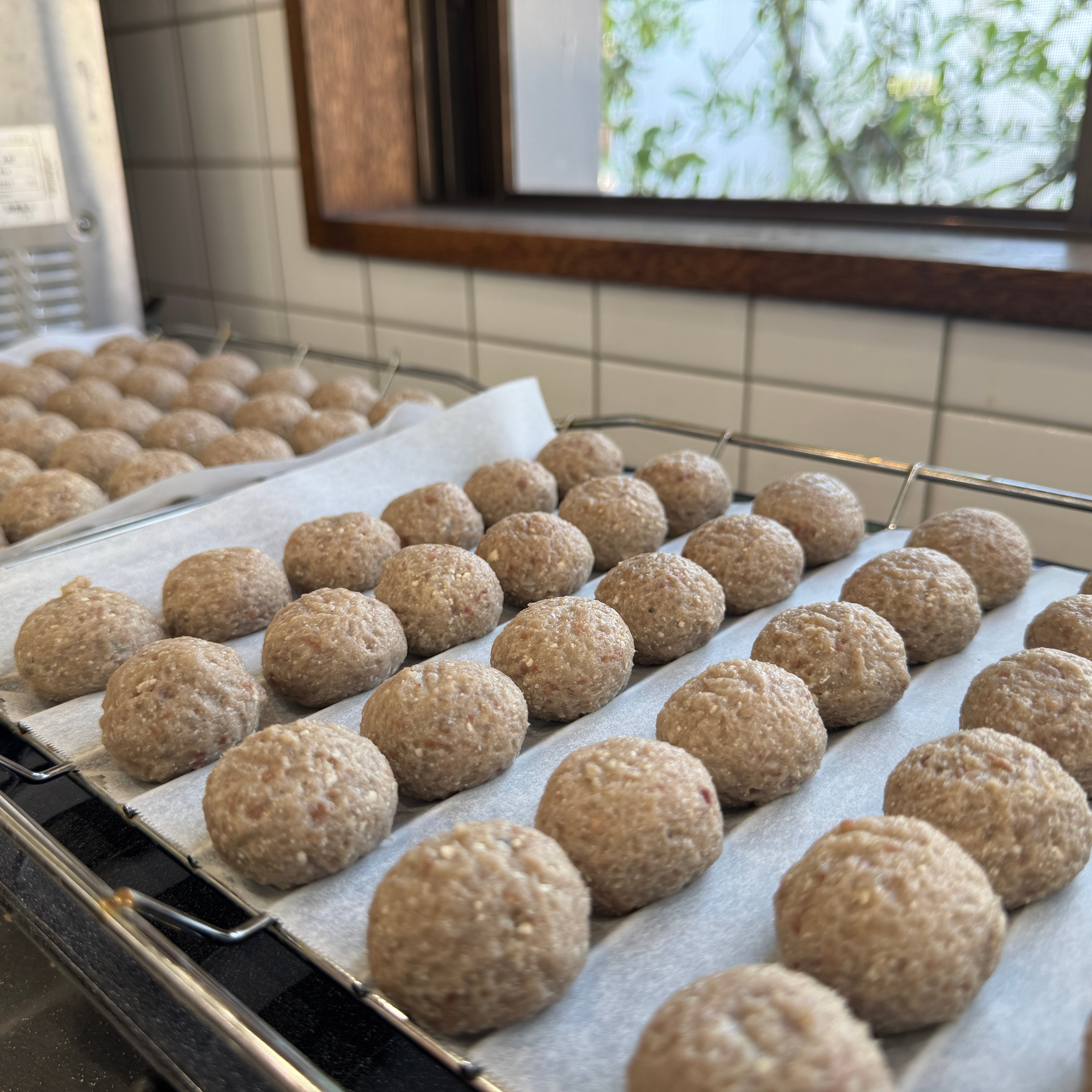 イワシとあじの焼きつみれ - きのこと野菜のすりながし -