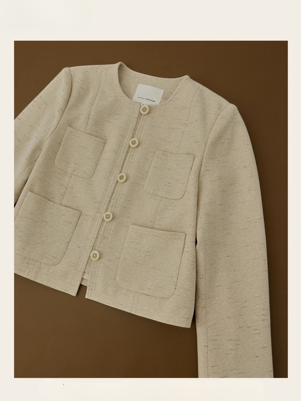 Écrin Crème Collarless Jacket F0794