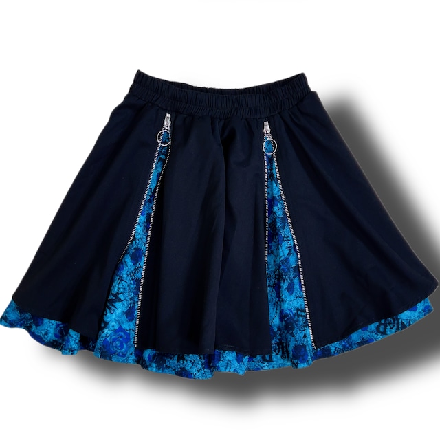 2枚仕立てARRANGE MINI SKIRT【BLUE ROSE】