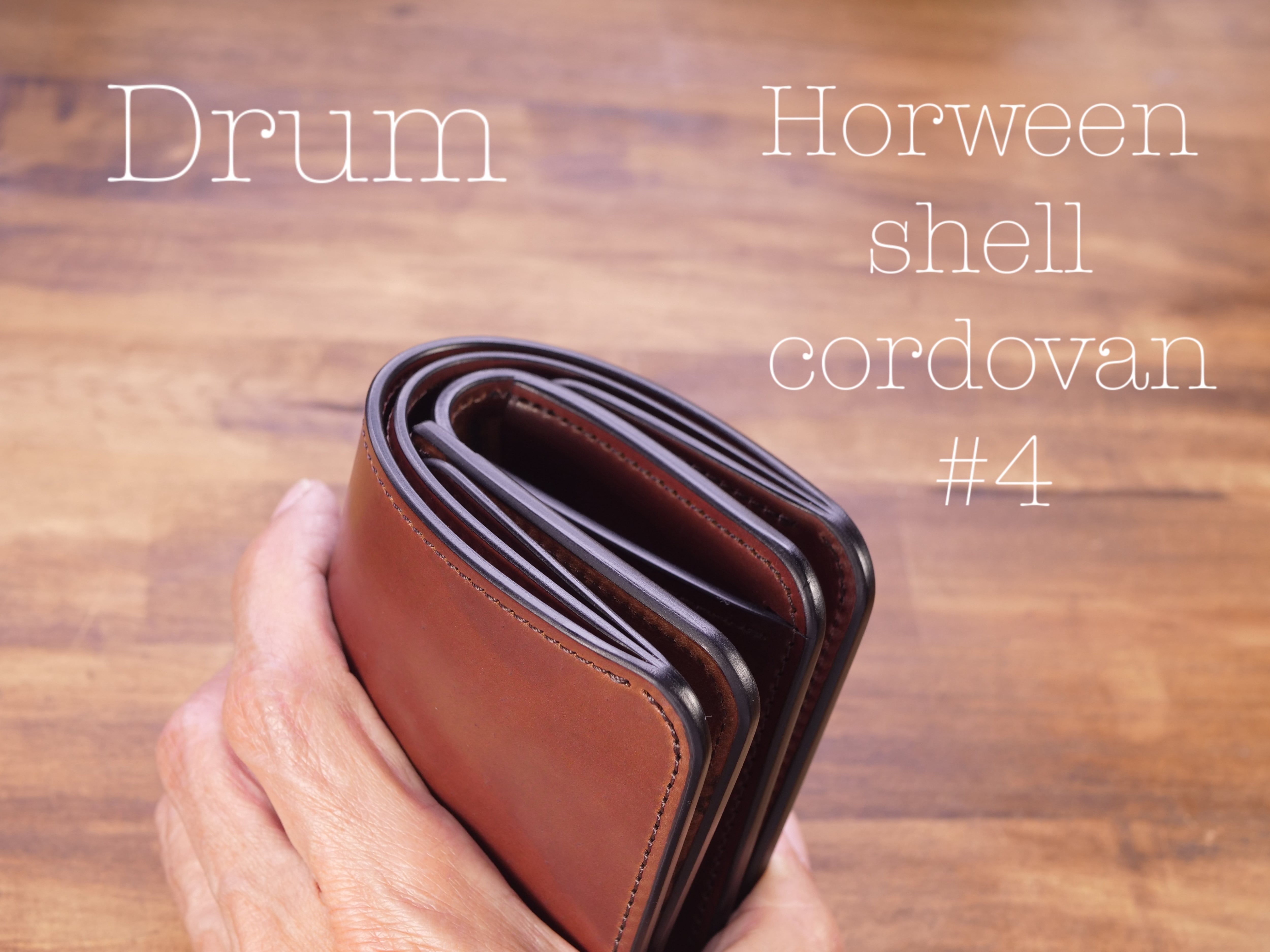 ロブスタレザー #8 バーガンディ 二つ折り財布 Rock Ⅱ / Horween shell cordovan #8 | robusta leather