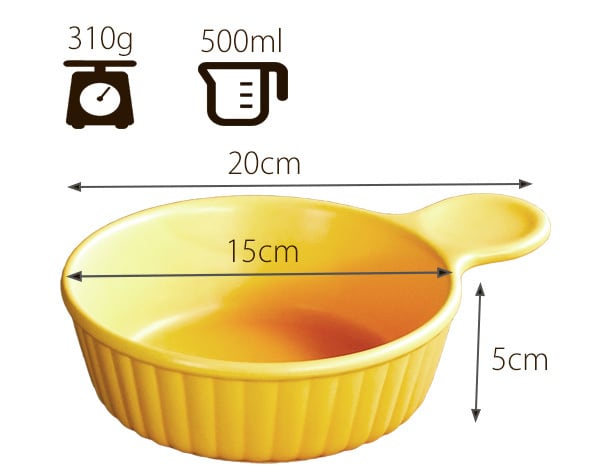 グラタン皿 直火対応 耐熱 片手 丸型 15cm 満水500cc | みのさらら