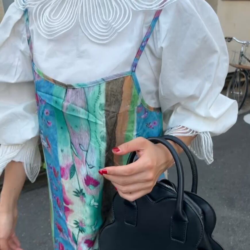 アートフラワーロングワンピース_LN02303