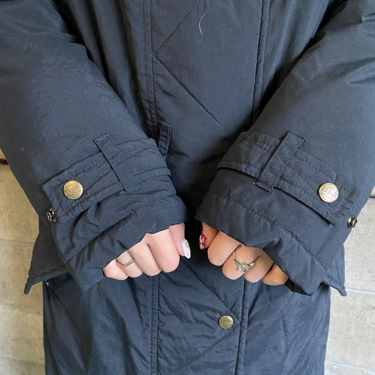 90年代 L.L.BEAN エルエルビーン グースダウンコート レディースM 古着