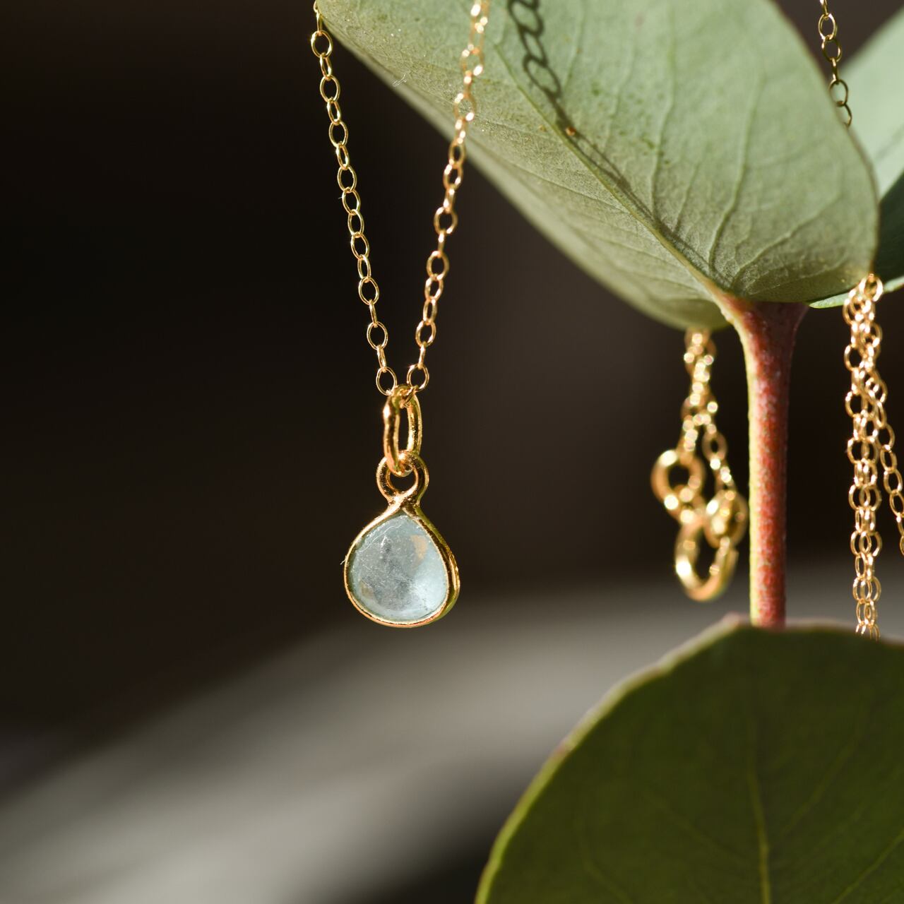 アクアマリンの天然石ネックレス（Silver925／14kgf） アクセサリー