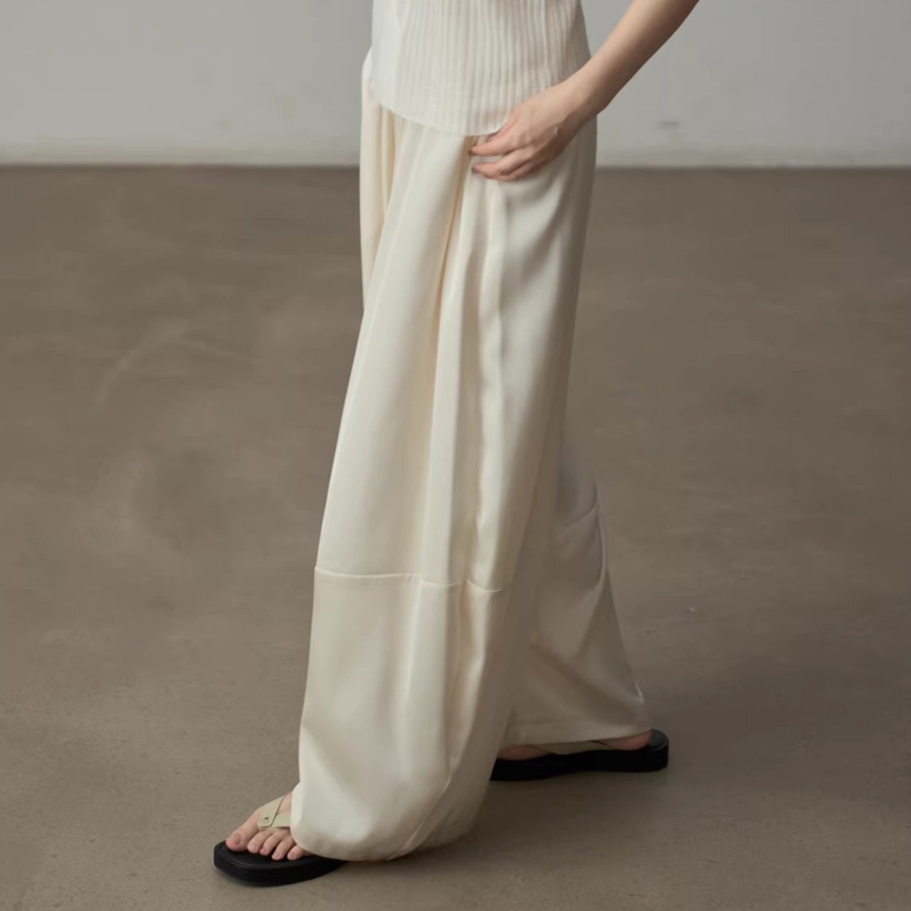 ドローストリング ワイド フルレングス パンツ 00139・画像5